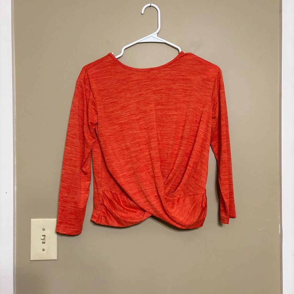 Xersion Girls Long Sleeve Twist Front Long Sleeve Athletic Shirt Medium